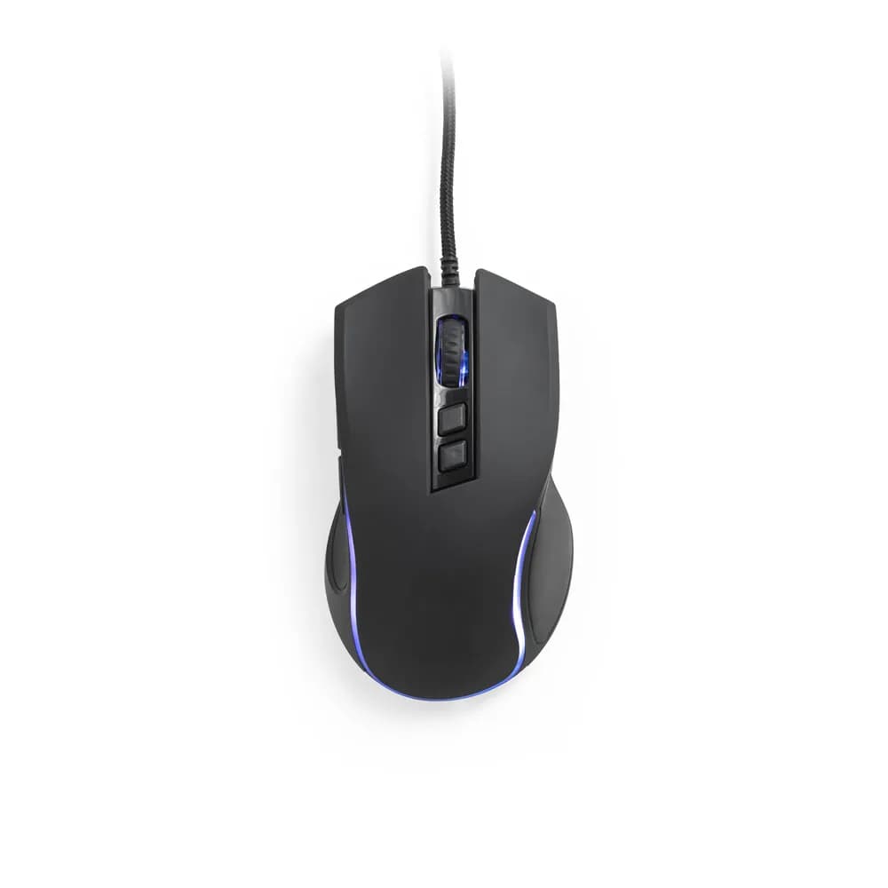 Gaming-Maus mit 1.5 m Kabel und RGB-LED-Leuchten aus ABS - THORNE MOUSE RGB - Schwarz