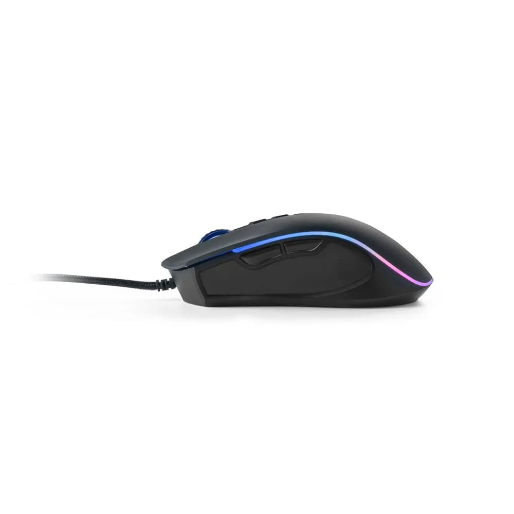 Gaming-Maus mit 1.5 m Kabel und RGB-LED-Leuchten aus ABS - THORNE MOUSE RGB - Schwarz