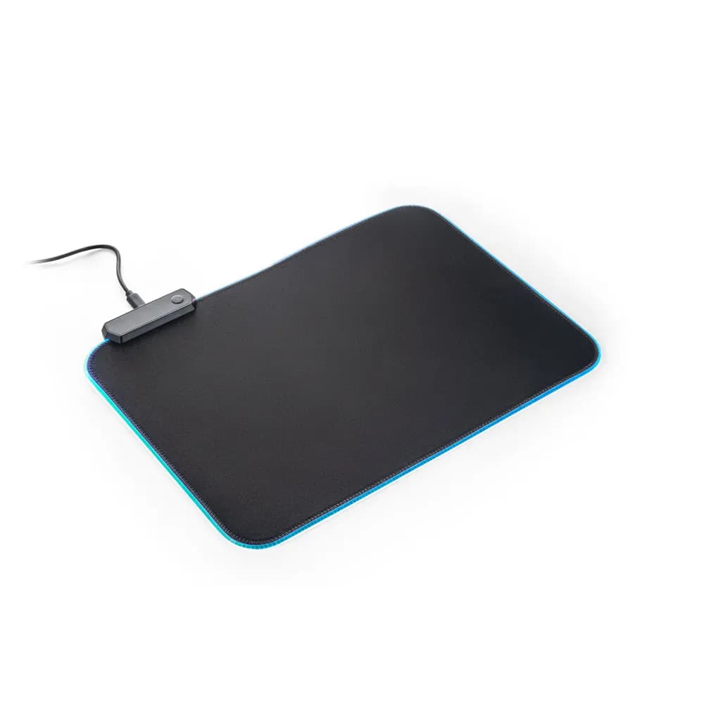 Gaming-Mauspad mit RGB-LED-Leuchten aus Polyester - THORNE MOUSEPAD RGB - Schwarz