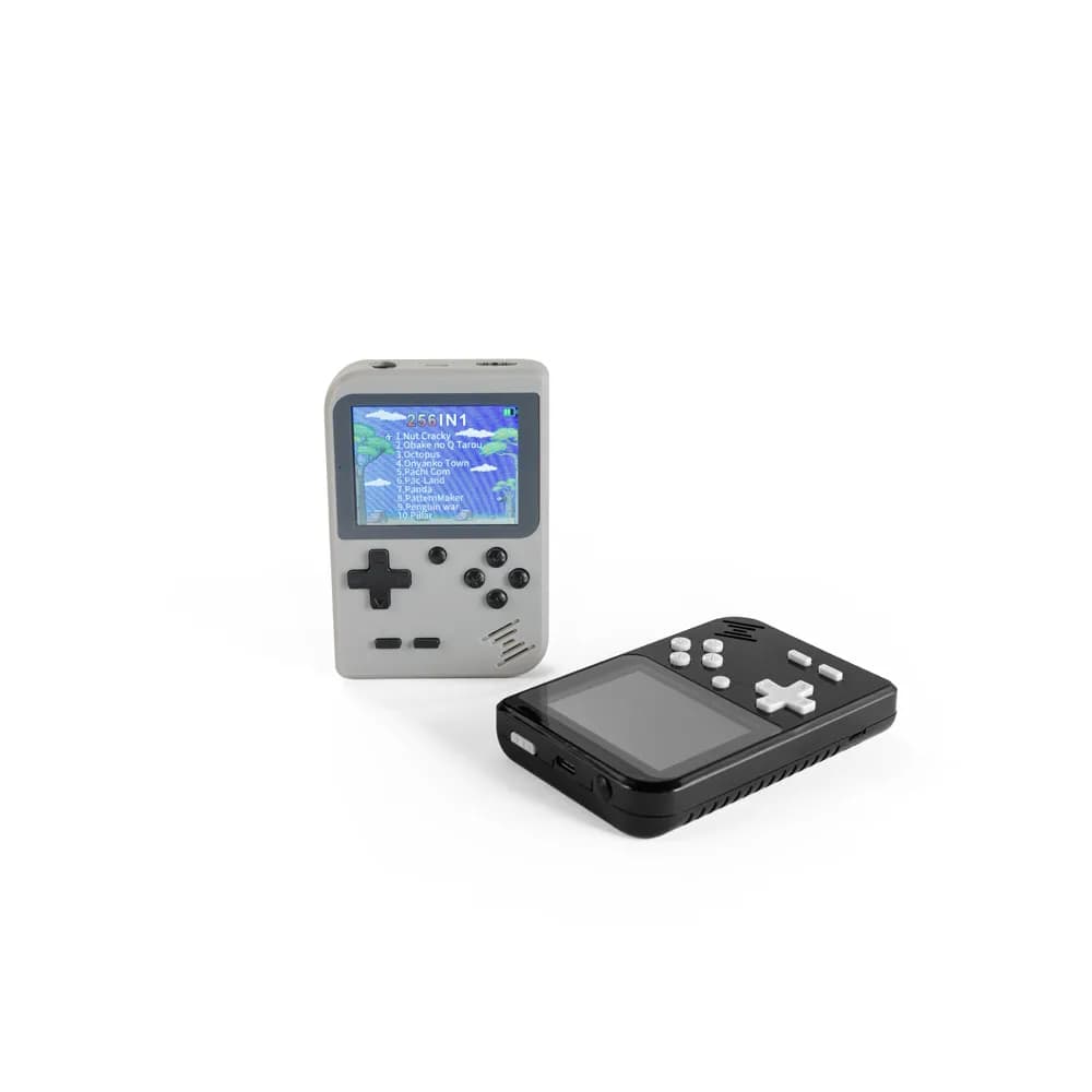 Tragbare Spielkonsole mit 256 klassischen Spielen - BOWSER - Schwarz