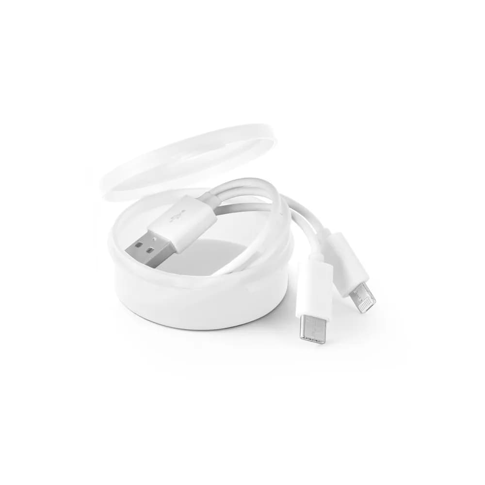USB Kabel 3-in-1 aus ABS und PVC - EMMY - Weiß