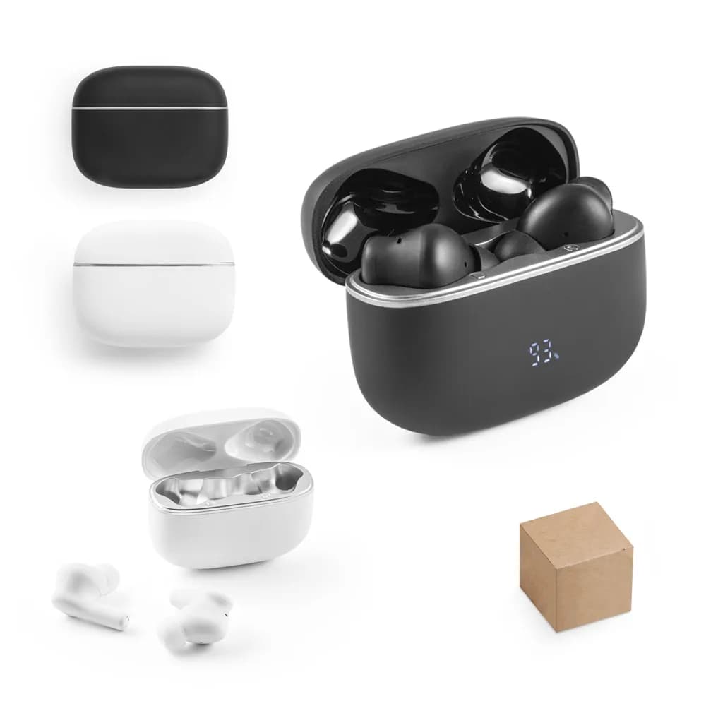 Kabellose Kopfhörer mit ANC und 10 Stunden Akkulaufzeit bei Recyceltes ABS (100% rABS) - CAUBY - Schwarz