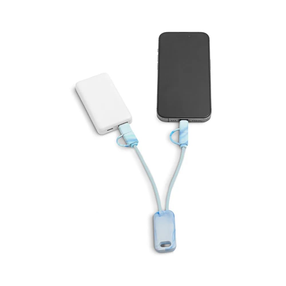 Superschnelles 6-in-1-USB-Kabel aus recyceltem PET (100% rPET) - BERNERS - Gemischt