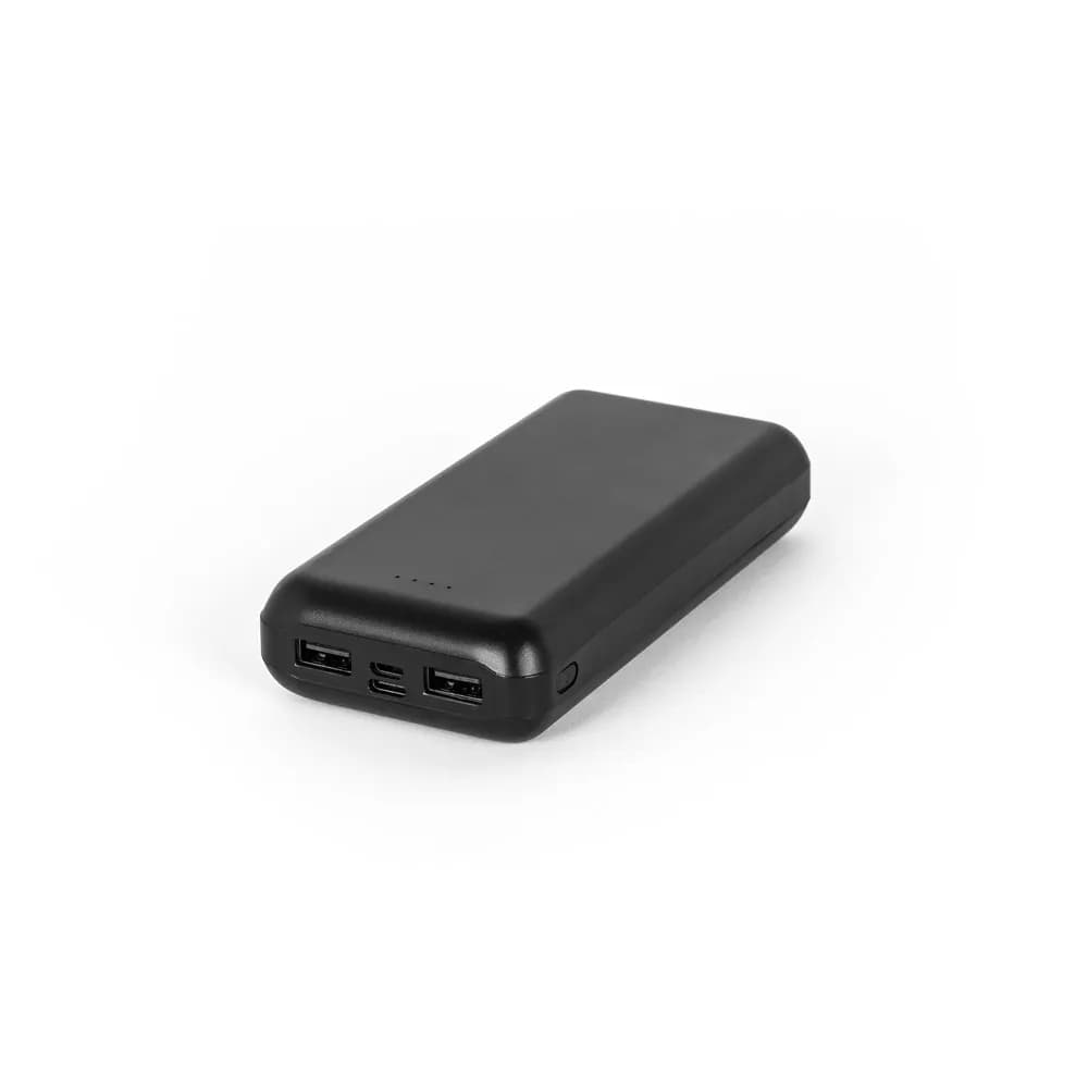 Powerbank 20000 mAh aus recyceltem ABS (100% rABS) - LEAKEY 20 - Schwarz