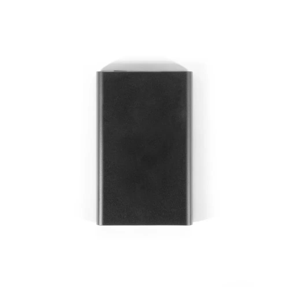 Magnetische Powerbank mit Schnellladefunktion aus recyceltem Aluminium und recyceltem ABS, 5000 mAh - WRIGHT 5 - Schwarz