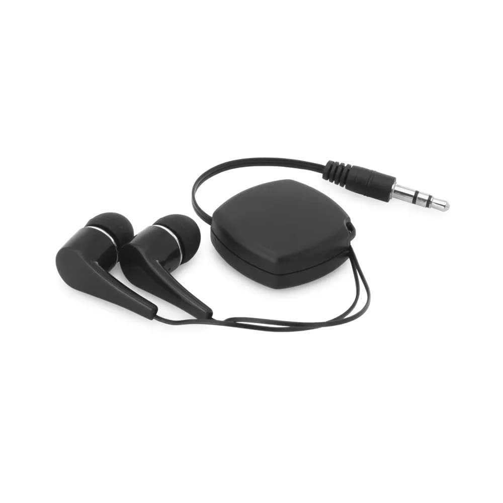 In-Ear Kopfhörer mit ausziehbarem 0.75 Meter Kabel aus ABS - PINEL - Schwarz