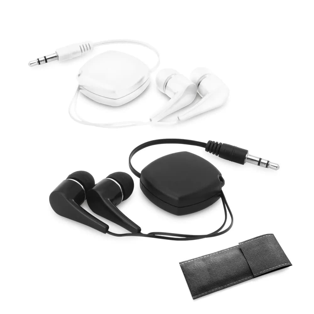 In-Ear Kopfhörer mit ausziehbarem 0.75 Meter Kabel aus ABS - PINEL - Schwarz
