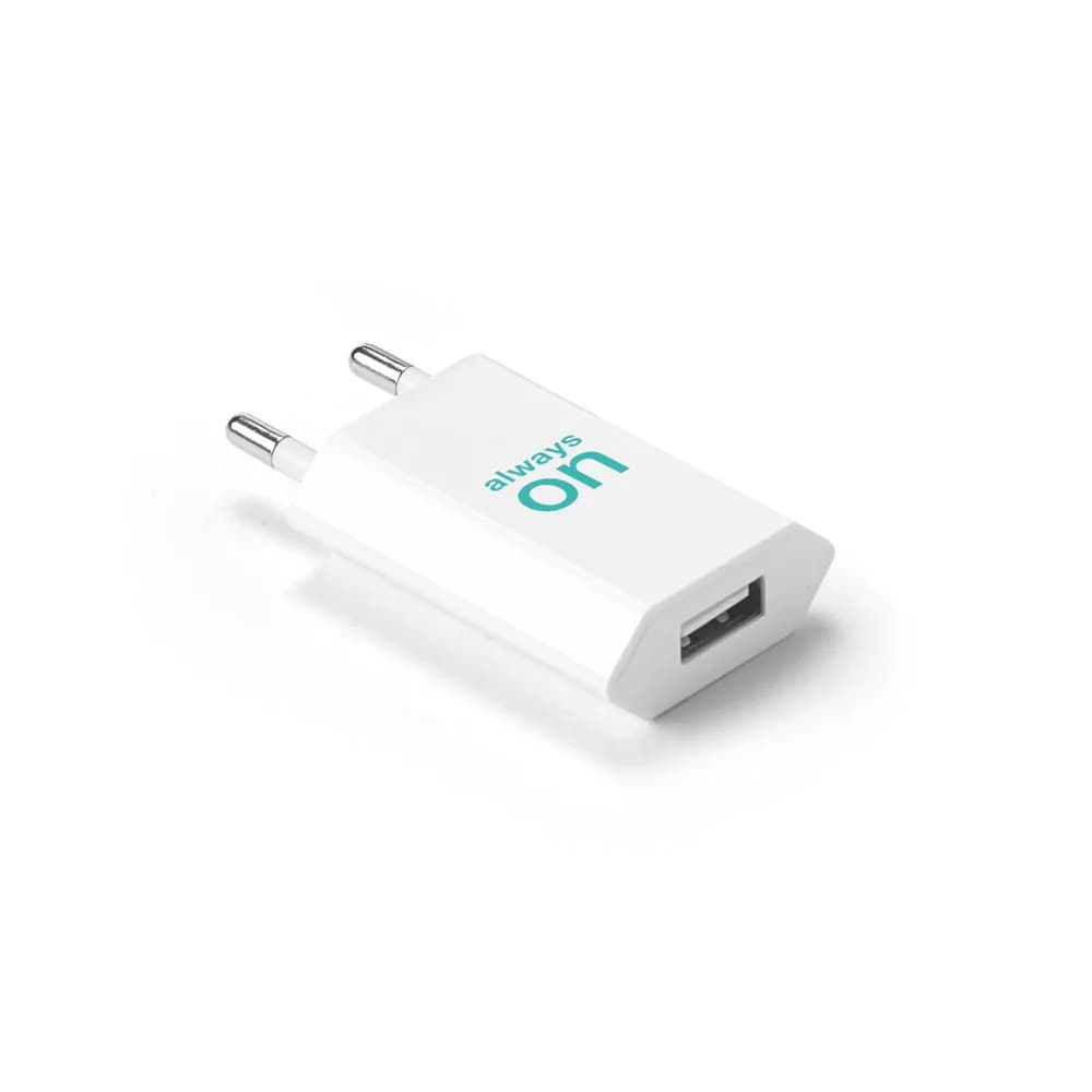 Netzadapter USB-A 5W aus recyceltes ABS (100% rABS) - WOESE - Weiß