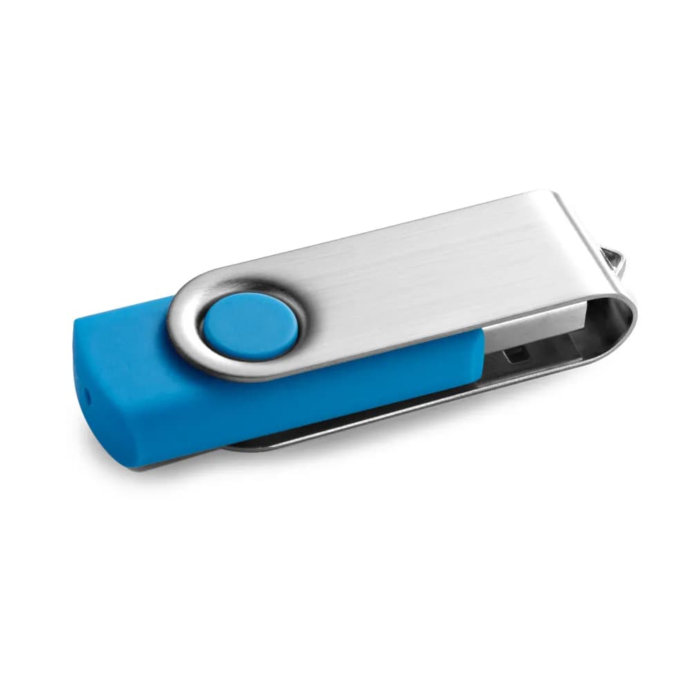 USB-Stick 4 GB mit Metallclip - CLAUDIUS 4GB - Hellblau