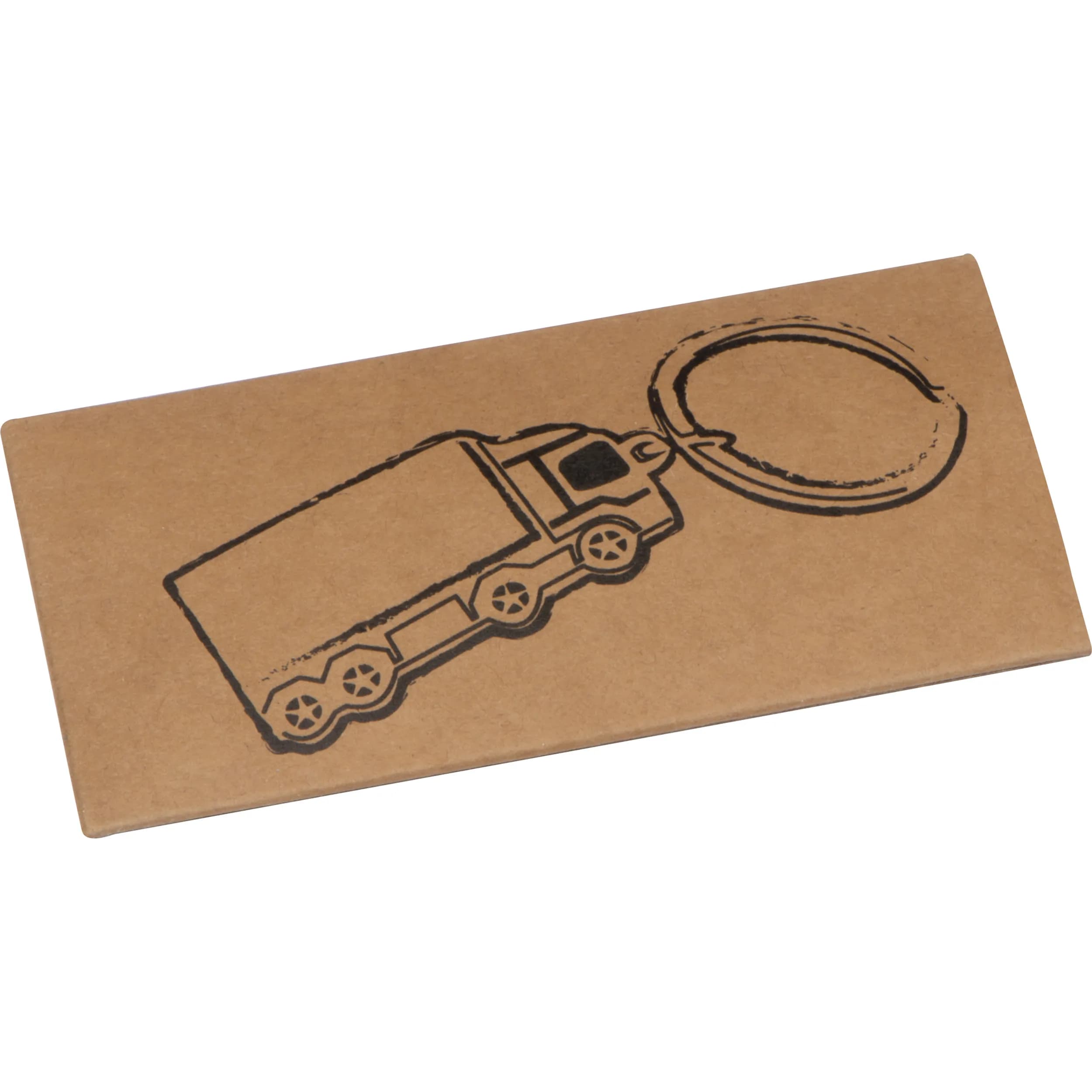 Metall Schlüsselanhänger LKW PAULINA - grau