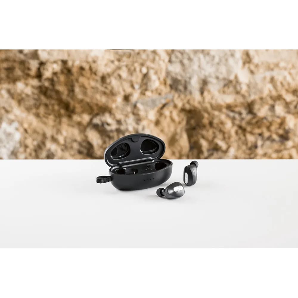 kabellose In-Ear Kopfhörer aus Metall und ABS inkl. Ladegerät - DESCRY - Silber