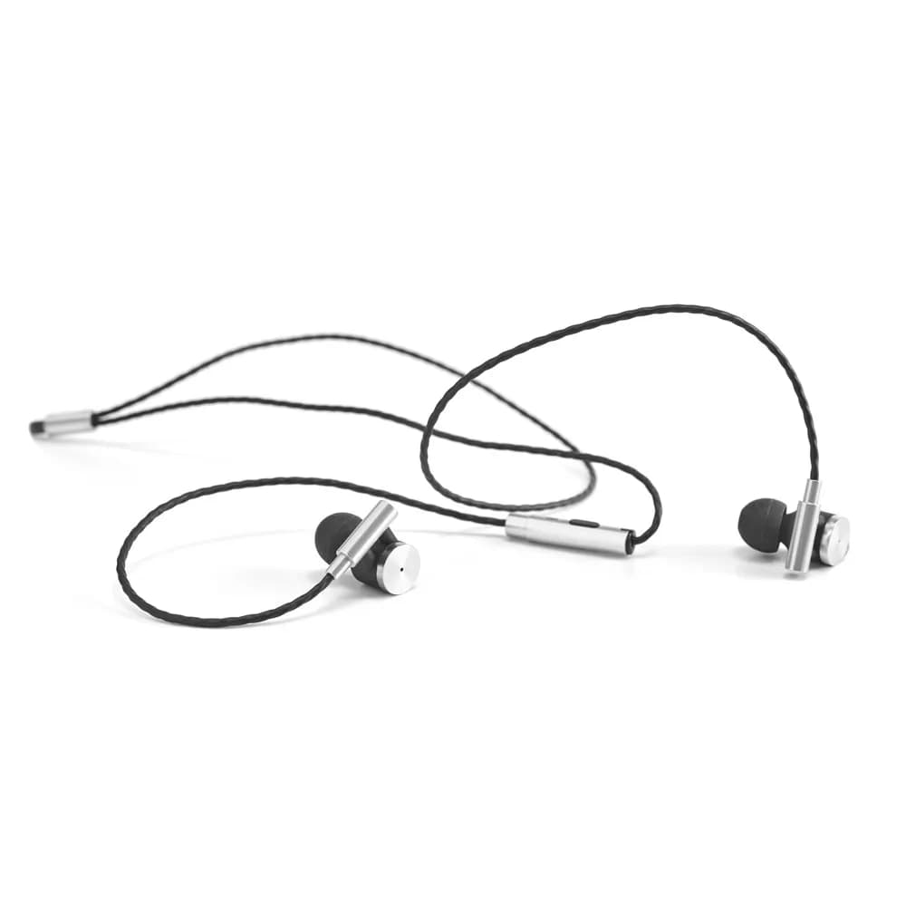 In-Ear Kopfhörer aus Metall und ABS mit Mikrofon - VIBRATION - Silber