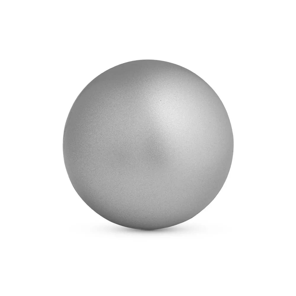 Anti-Stressball aus PU - CHILL - Satinsilber