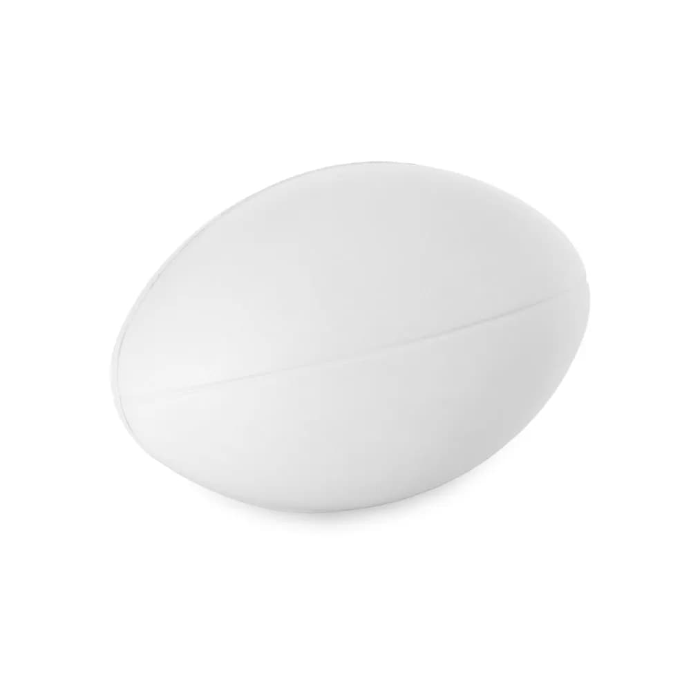 Anti-Stressball aus PU - RUGBY - Weiß