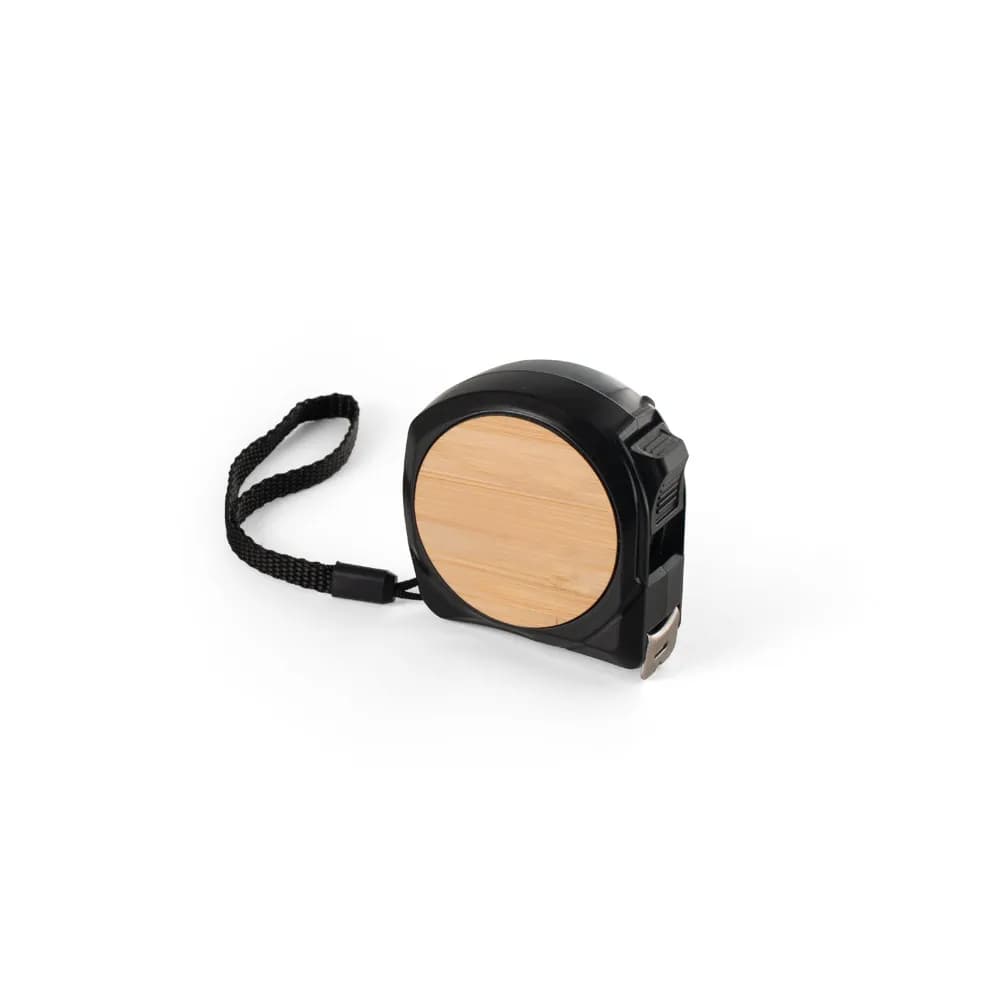 5 Meter Maßband aus recyceltes ABS (100% rABS) und Bambus - ODENSE V - Schwarz