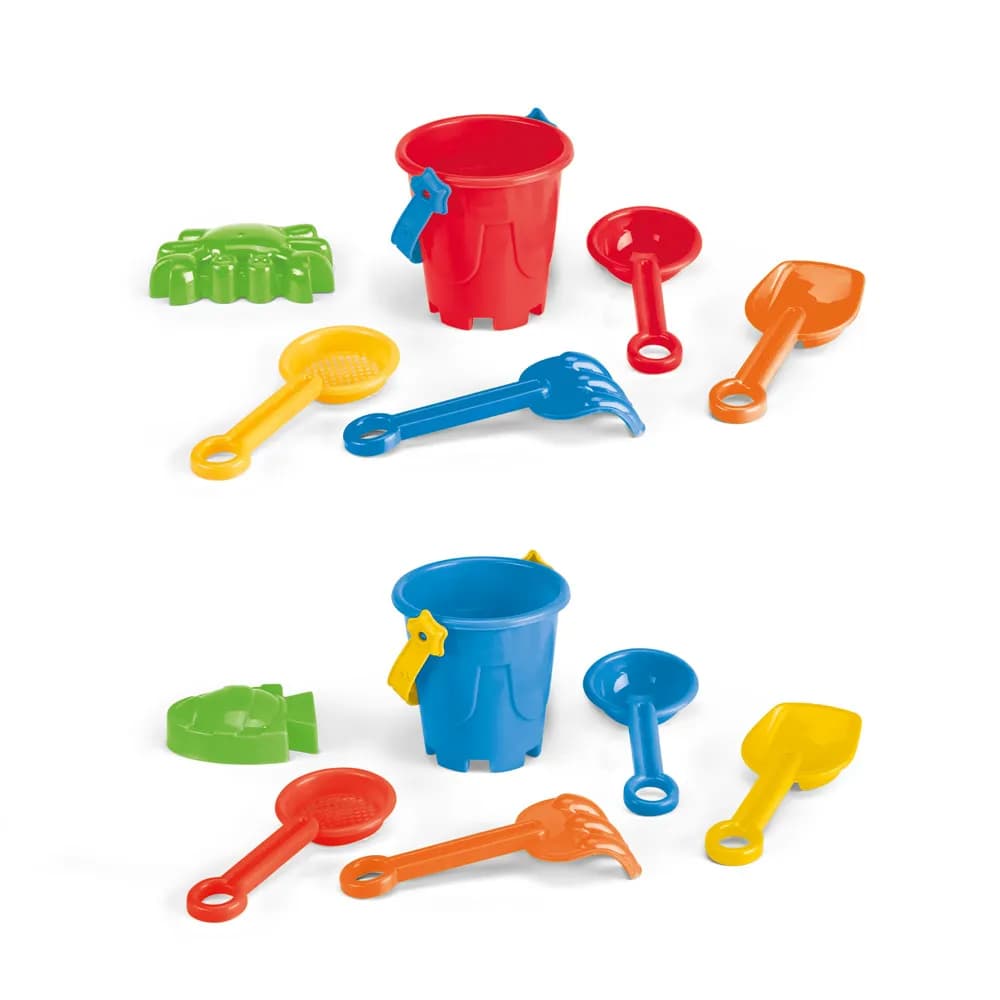 StrandEimer aus PP mit 5 Zubehörteilen - VALLARTA - Rot