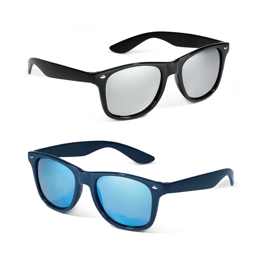 Sonnenbrille aus PC mit gespiegelten Brillengläsern - NIGER - Schwarz