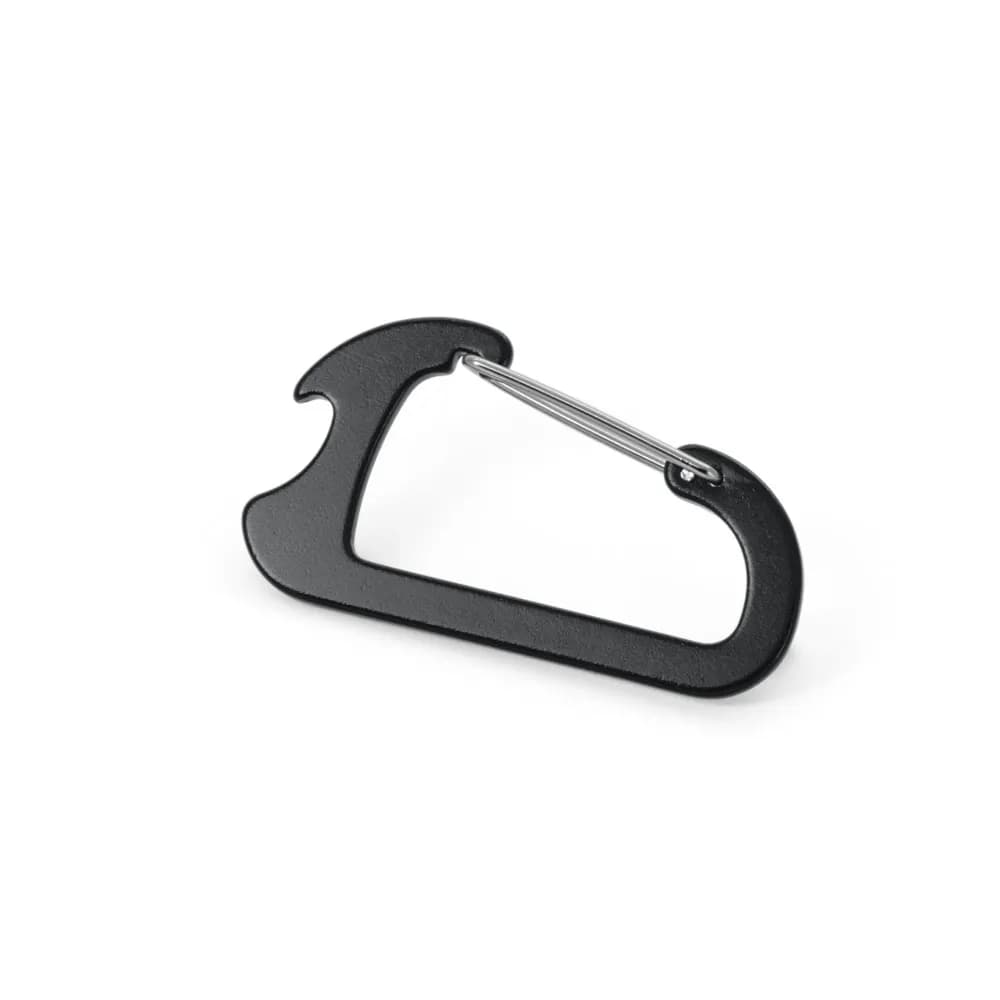 Karabiner aus Aluminium mi Kapselöffner - CLOSE - Schwarz
