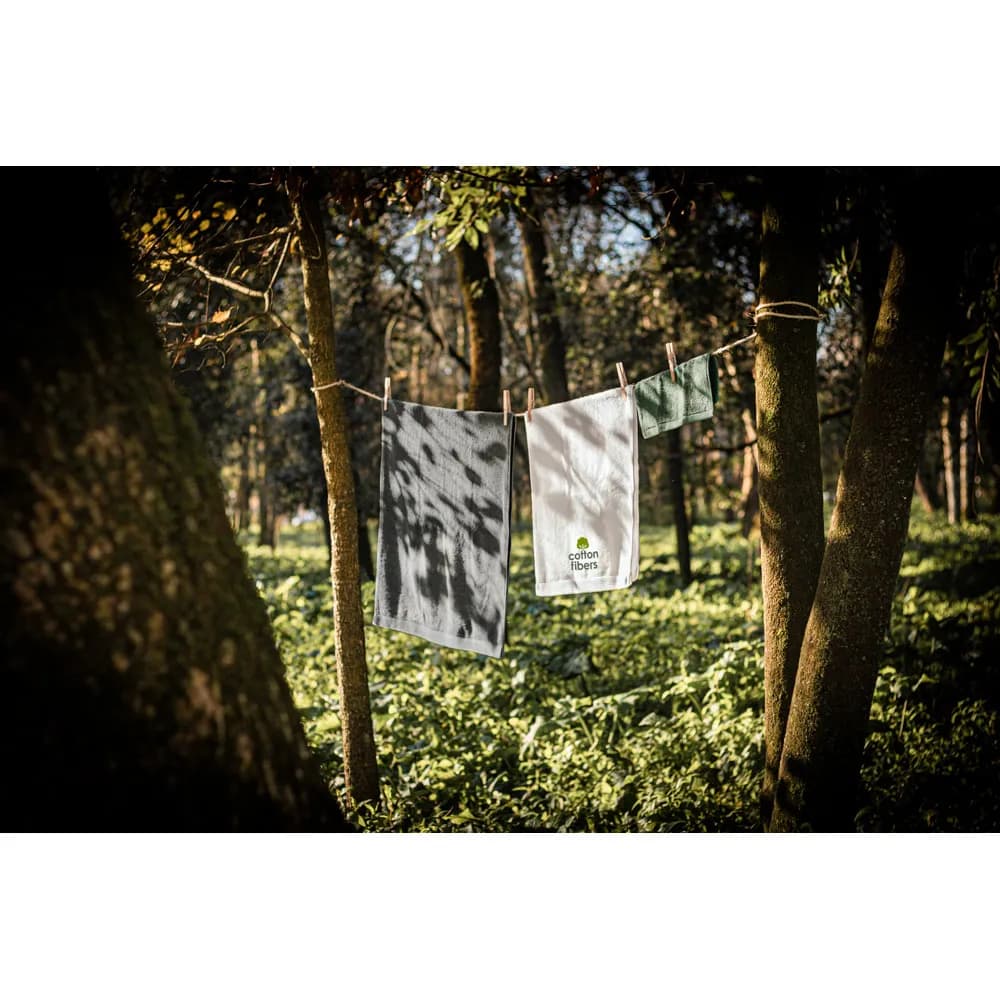 Gesichtshandtuch (500 g/m²) aus Baumwolle (82%) und recycelter Baumwolle (18%) - BARDEM M - Weiß