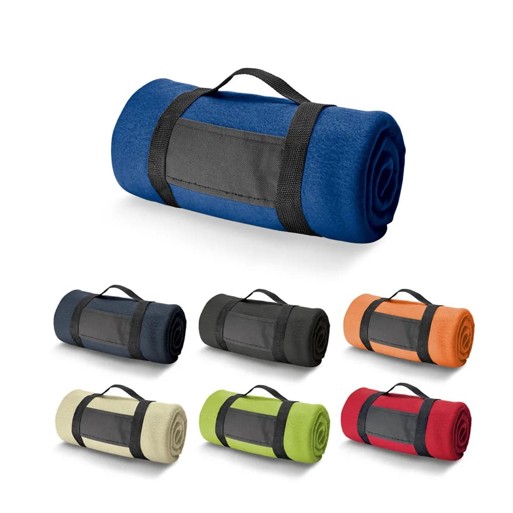 Fleecedecke (180 g/m²) mit abnehmbarem Griff - THORPE - Schwarz