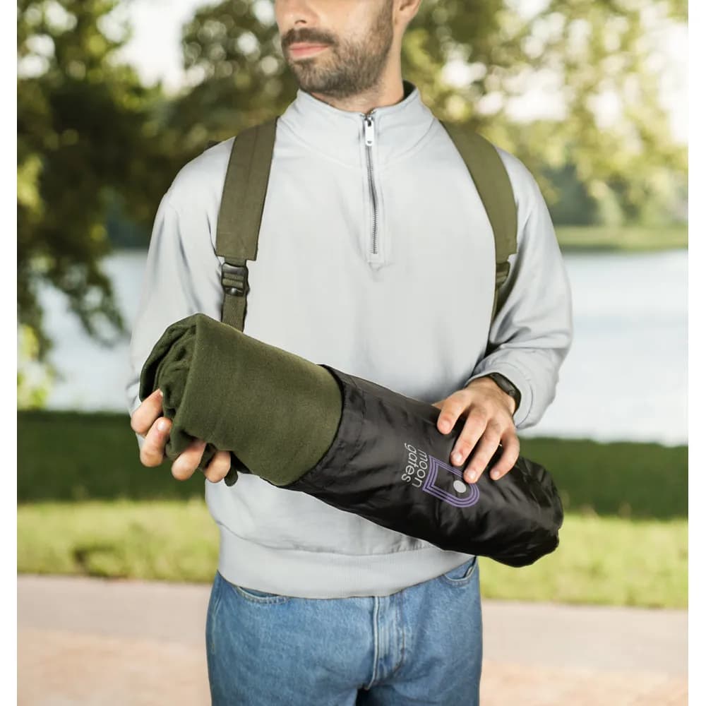 Polar-Decke (180 g/m²) aus Polyester (100% rPET) - GALLIOT - Schwarz