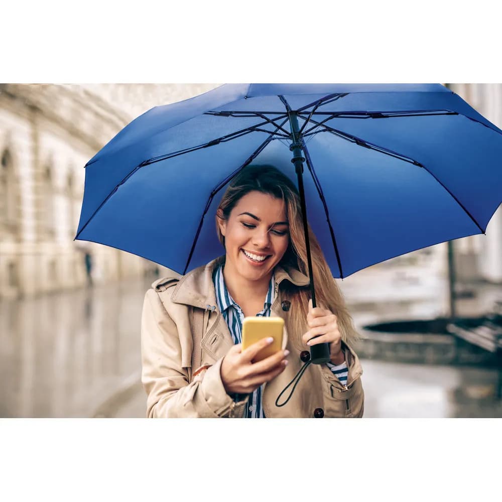 Taschenschirm aus 190T Pongé mit automatischer Öffnung - TOMAS - Schwarz