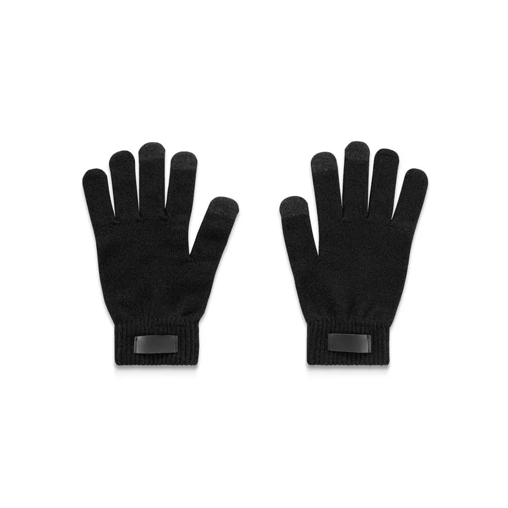 Handschuhe aus recyceltem Polyester (100% rPET), mit Tastspitzen - BURROW - Schwarz