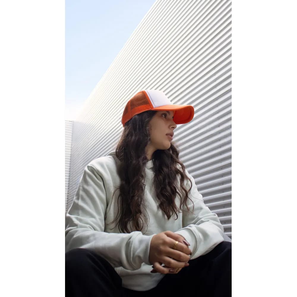 Mütze aus Polyester und Mesh (150 g/m²) - NICOLA - Schwarz