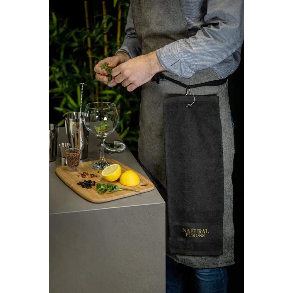 Multifunktionelles Handtuch aus Baumwolle (430 g/m²) - GOLFI - Schwarz