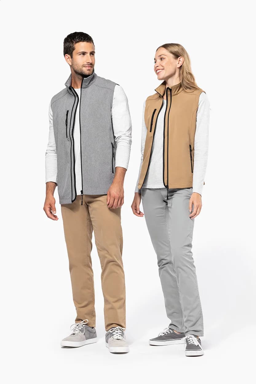 Dreilagige Softshellweste - KA403 - braun (-09V)