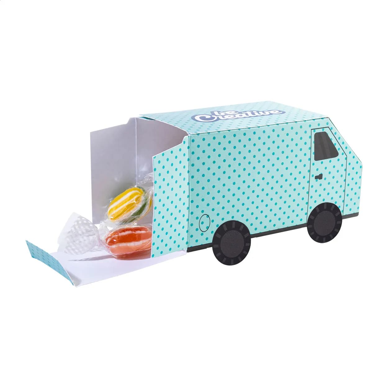 Individuelle Süßigkeitenbox - CreaCandy Truck - weiß