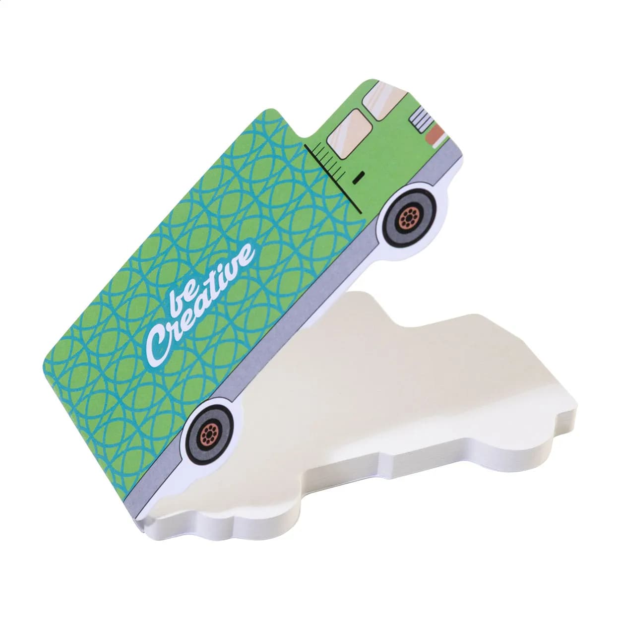 Individueller Haftnotizblock - CreaStick Truck - weiß