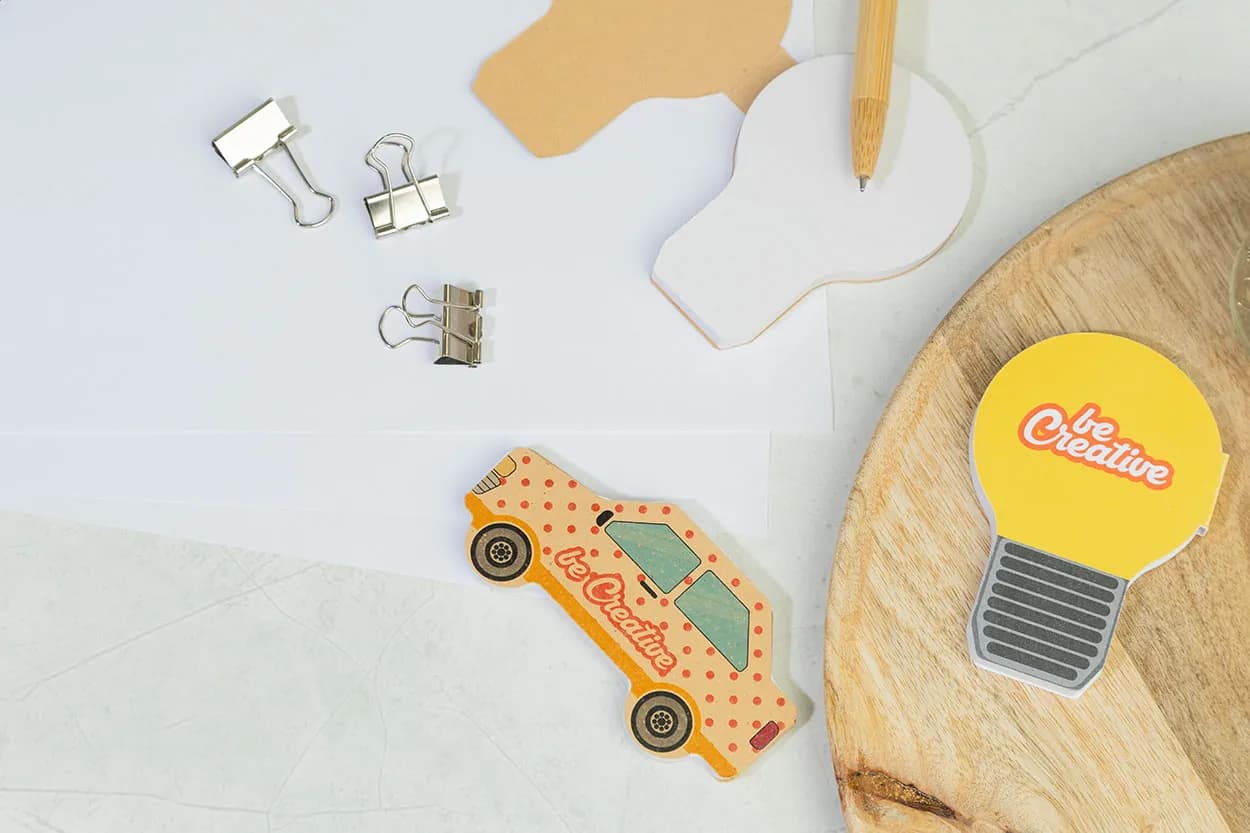 Individueller Haftnotizblock - CreaStick Bulb - weiß