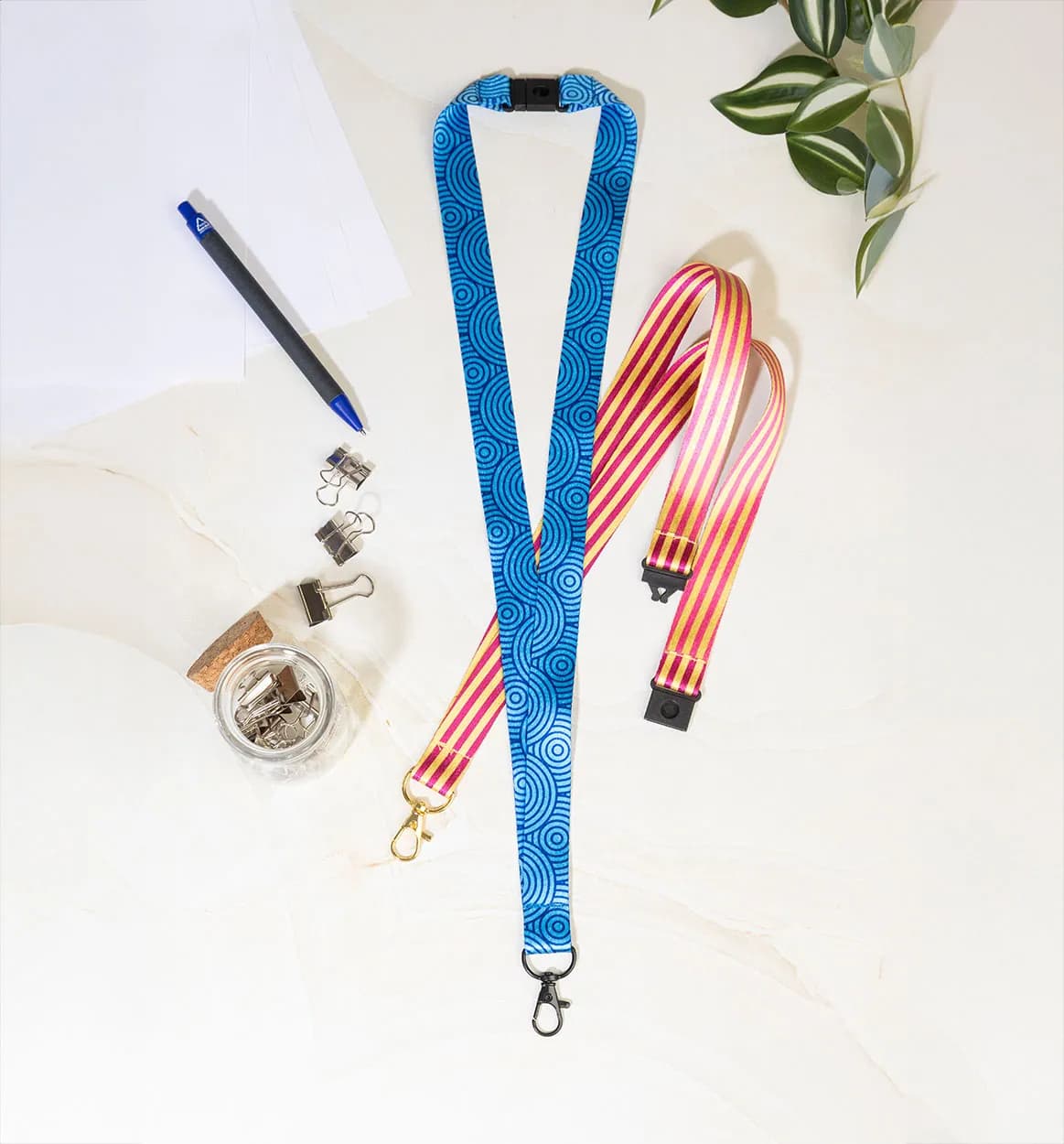 Individuelles Sublimationslanyard - Subyard Shine Safe - gold (-98)