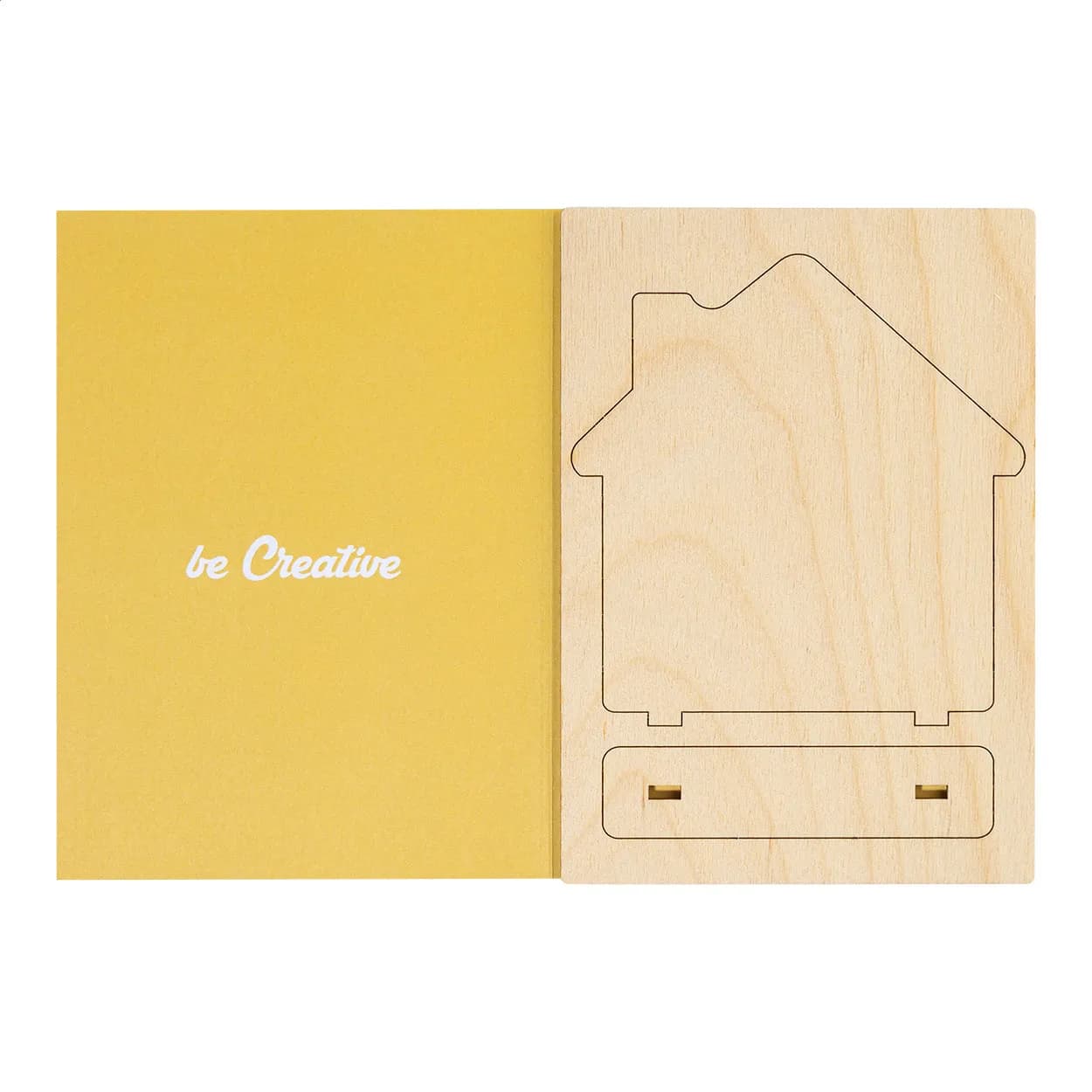 individuelle Puzzle-Postkarte, Haus - SendCraft - weiß (-A)