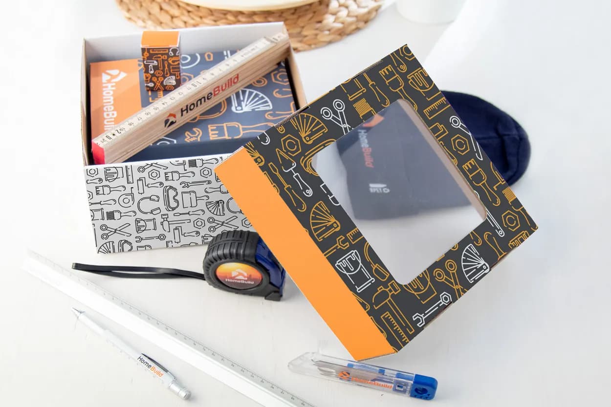 Geschenkbox - CreaBox Gift Box Window S - weiß (-01)