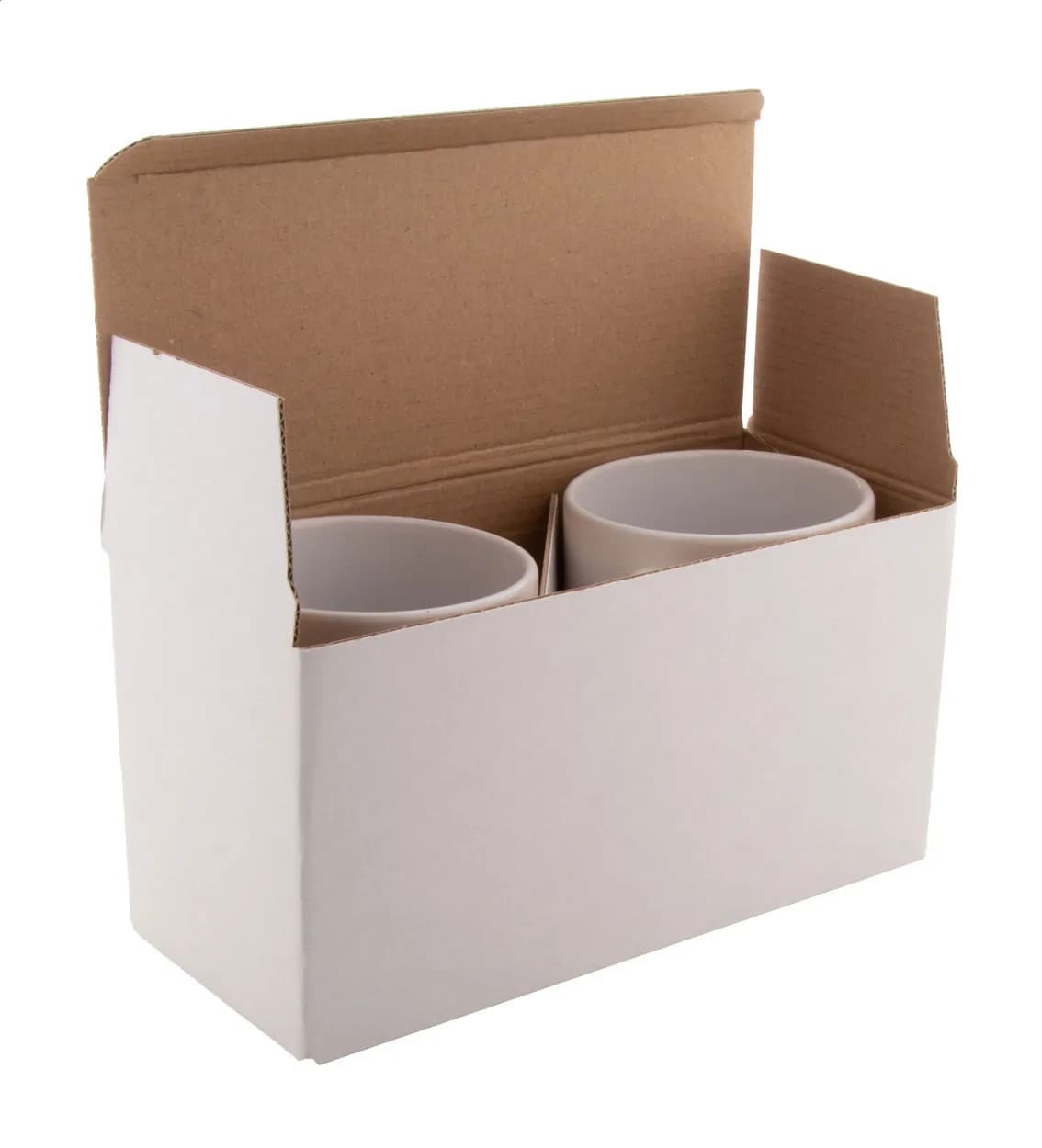 Individuelle Doppel-Tassenbox - CreaBox Mug Double - weiß (-01)
