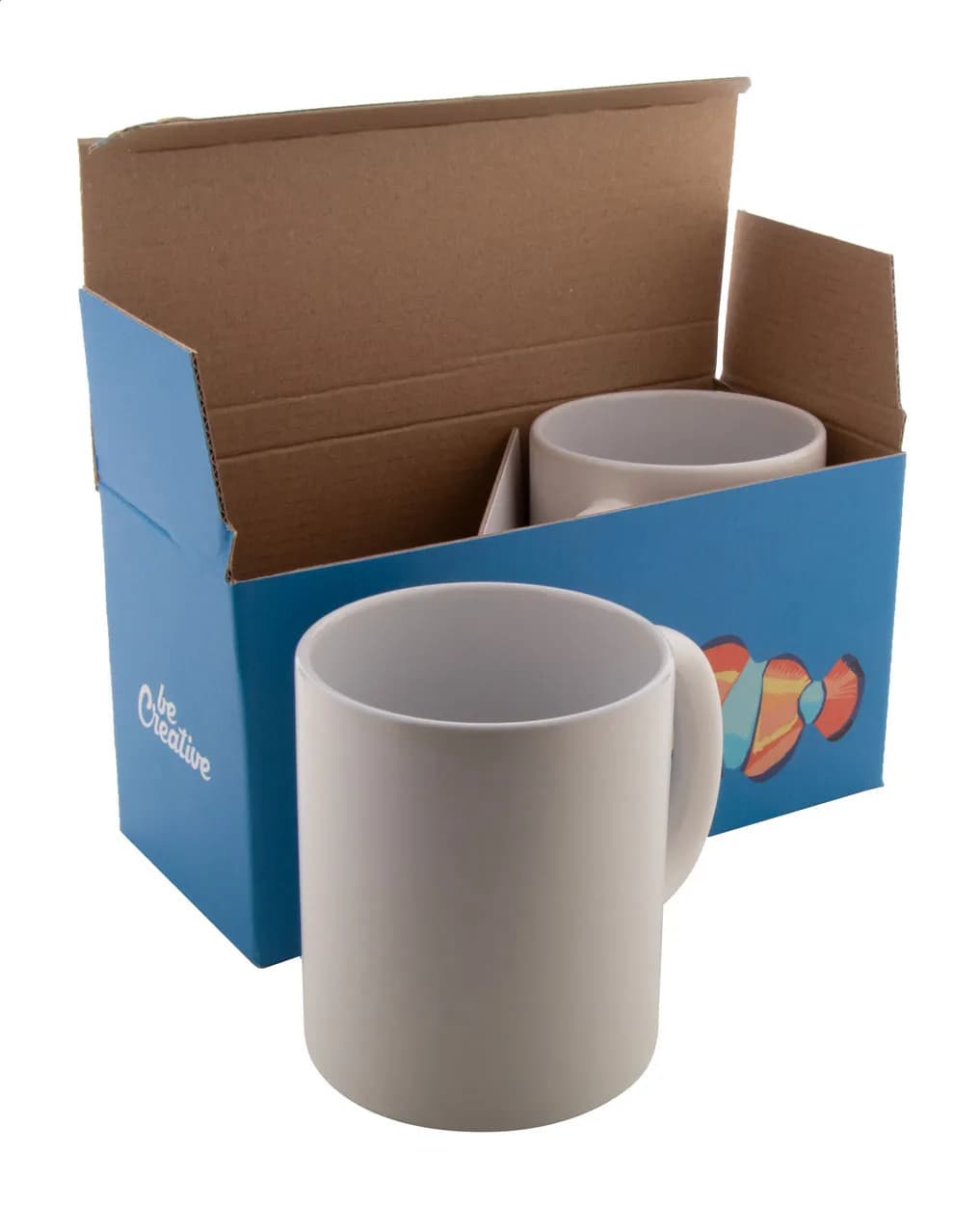 Individuelle Doppel-Tassenbox - CreaBox Mug Double - weiß (-01)