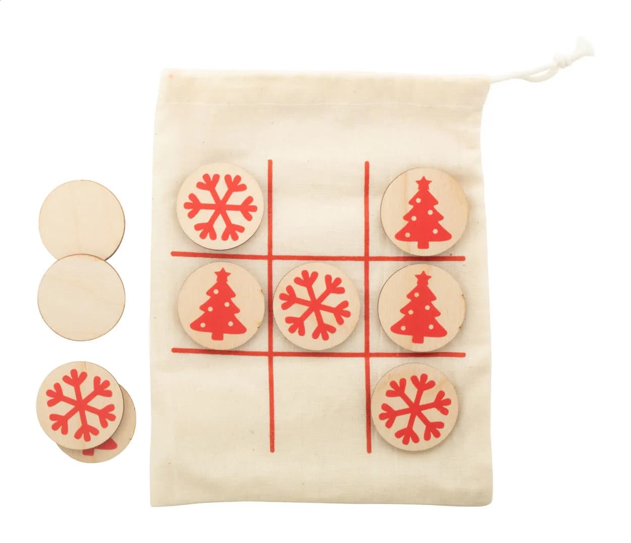 Tic-Tac-Toe-Spiel - OXO Xmas - natur (-A)