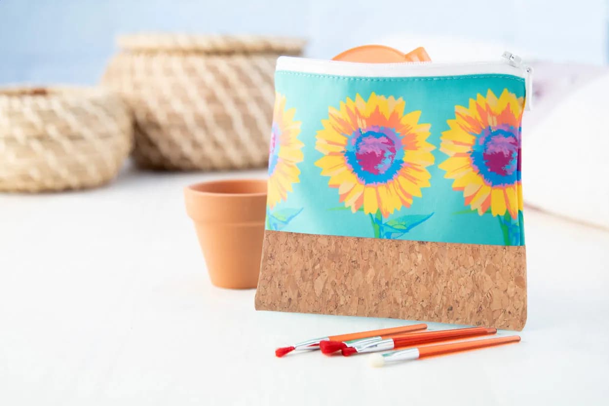 Individuelle Kosmetiktasche - CreaBeauty Cork S - weiß (-01)