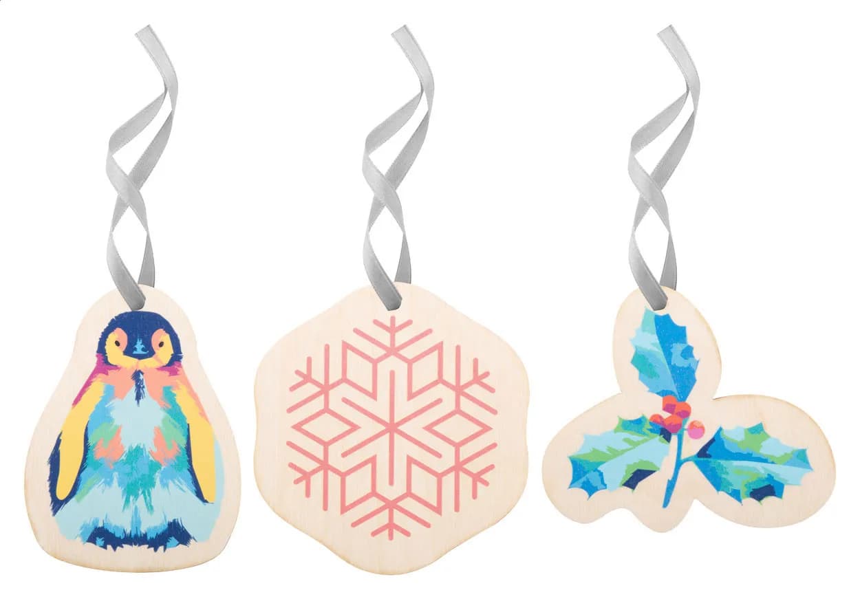 Individueller Weihnachtsbaumschmuck - CreaJul Wood - silber (-21)