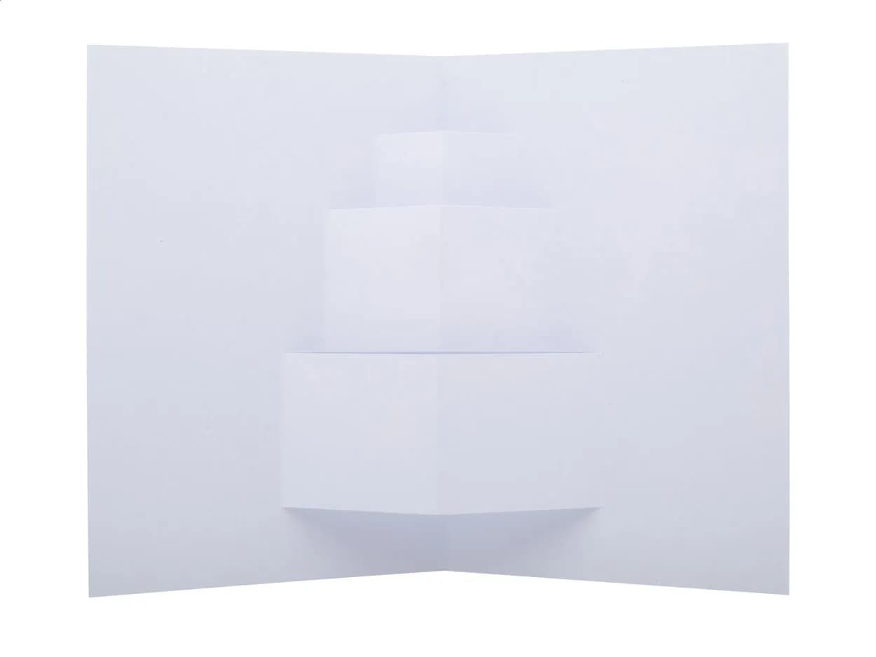 3D Weihnachtskarte Weihnachtsbaum - Dimensions - weiß (-B)