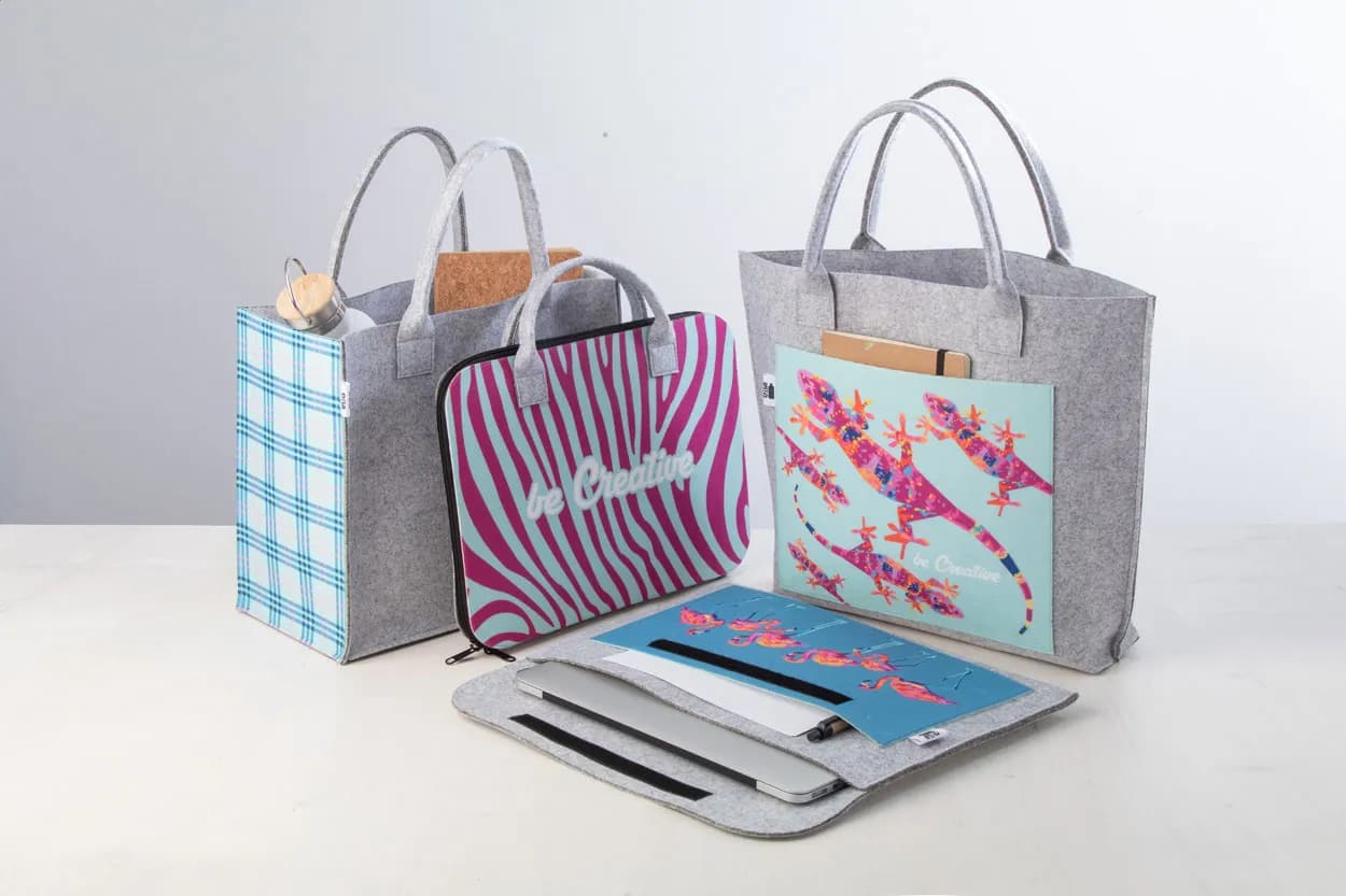 Individuelle Einkaufstasche - CreaFelt Shop A - weiß