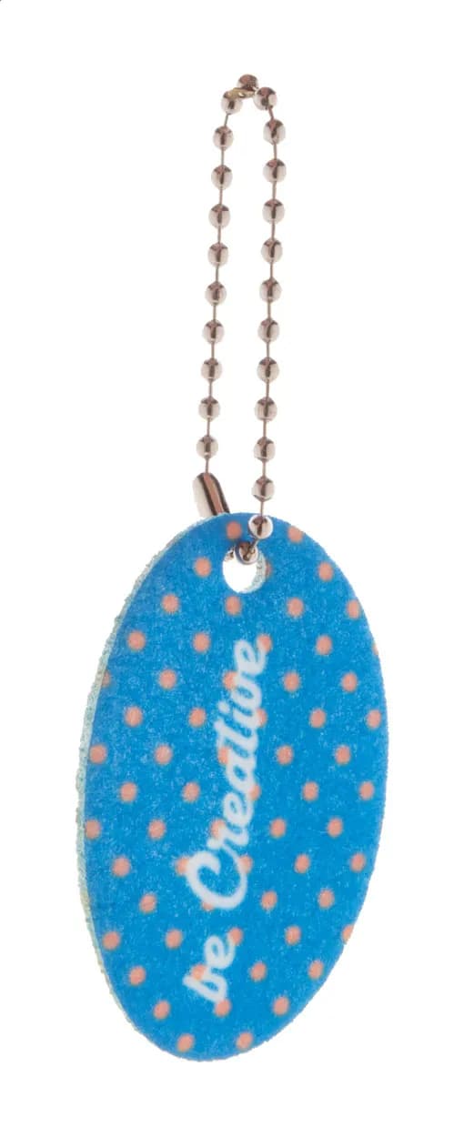 Individueller Schlüsselanhänger, Kreis - Felty - weiß (-B)