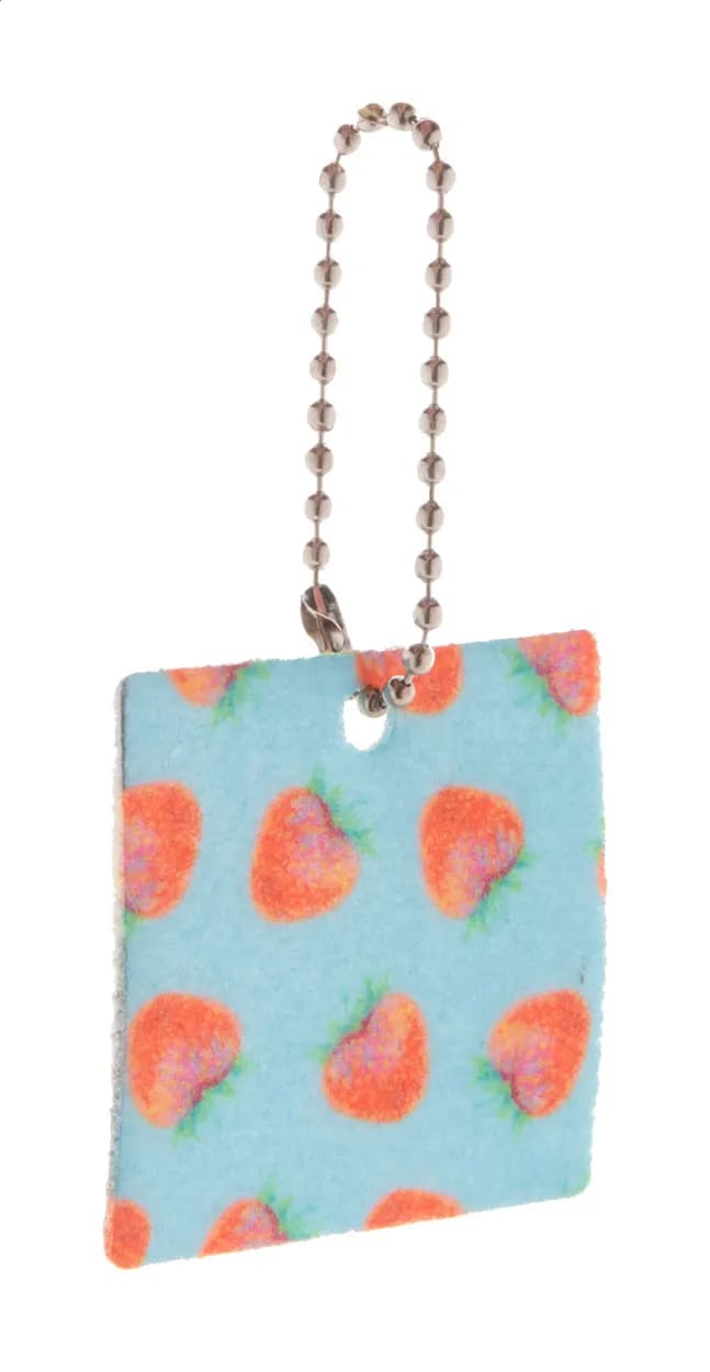 Individueller Schlüsselanhänger, Kreis - Felty - weiß (-C)