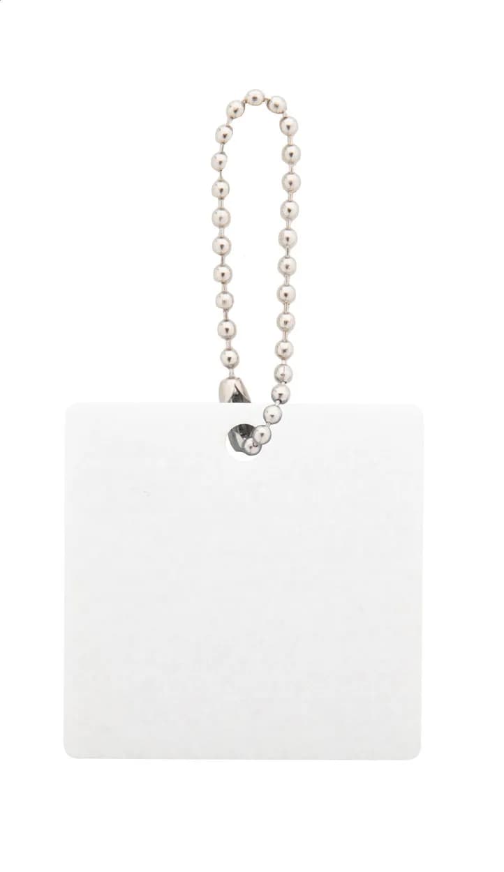 Individueller Schlüsselanhänger, Kreis - Felty - weiß (-C)