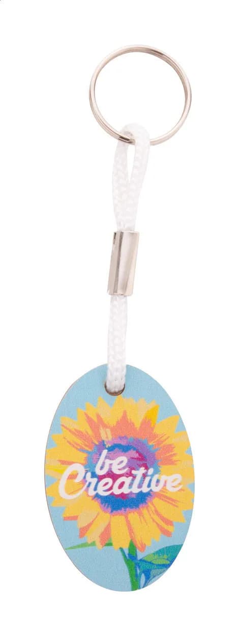 Individueller Schlüsselanhänger - Woody Plus B - weiß (-01)