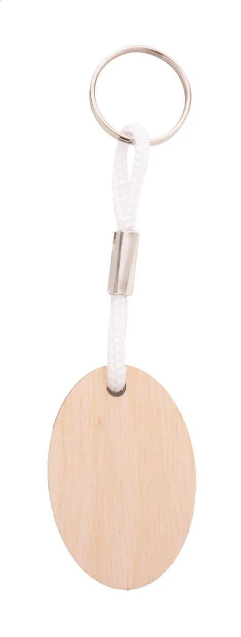 Individueller Schlüsselanhänger - Woody Plus B - weiß (-01)