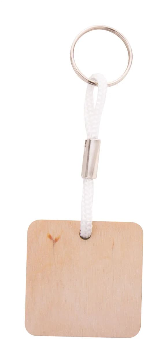 Individueller Schlüsselanhänger - Woody Plus C - weiß (-01)