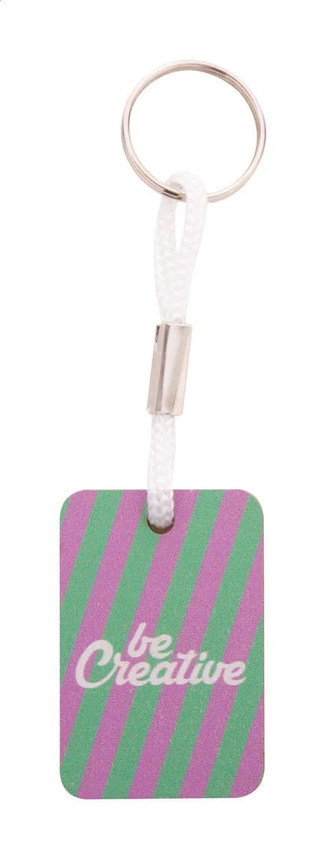 Individueller Schlüsselanhänger - Woody Plus D - weiß (-01)